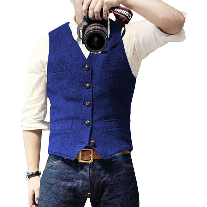 Stilfuld denimvest til herrer - Mason