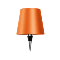 Orangefarbene Flaschenlampe, transparent, modern, für stilvolle Beleuchtung, Kunststoff.