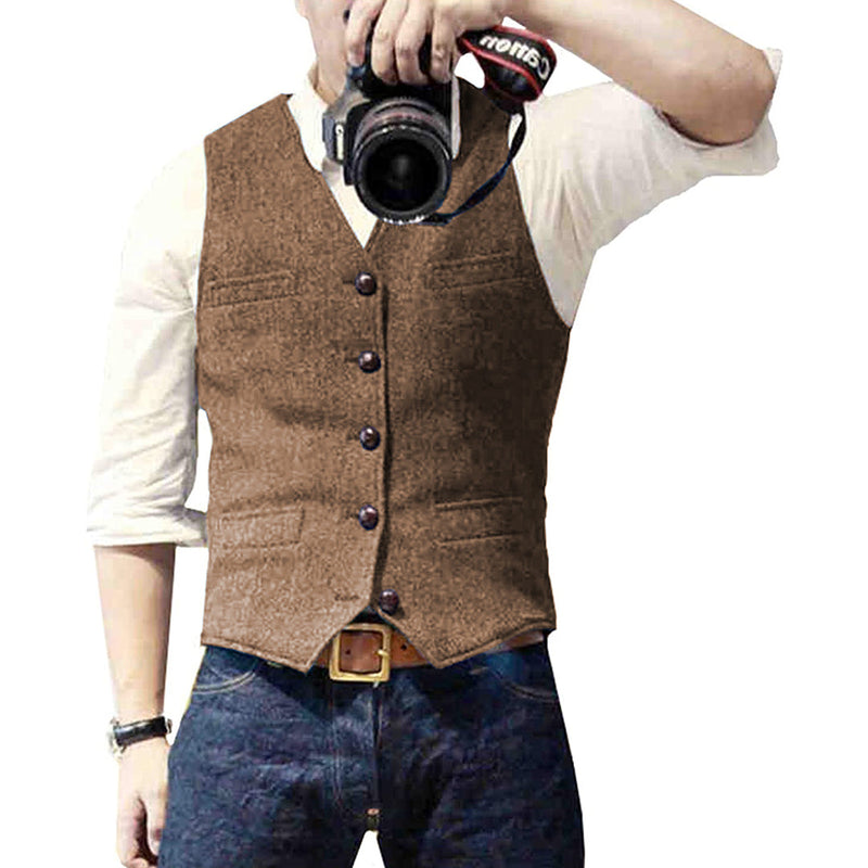 Stilfuld denimvest til herrer - Mason