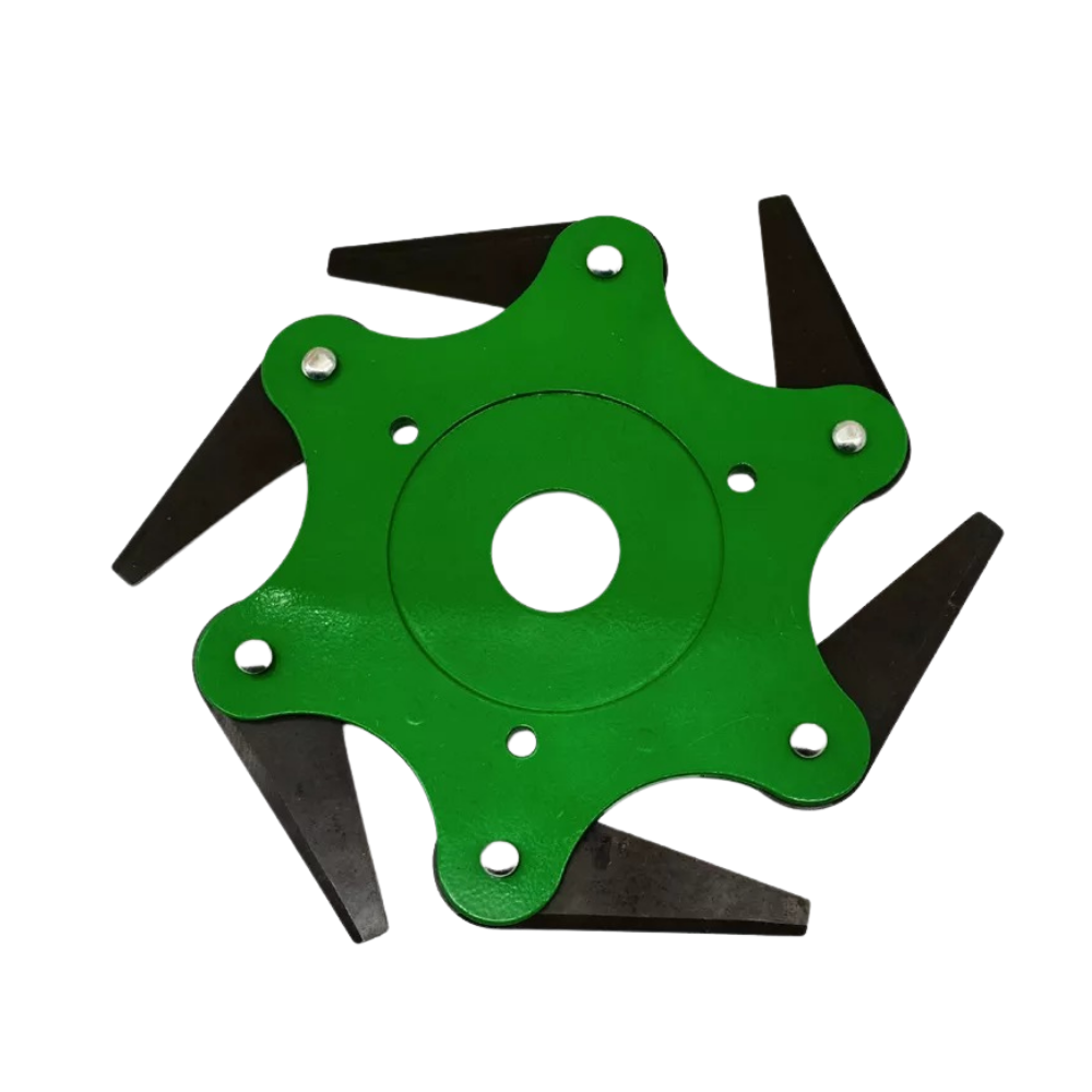 Robust brush cutter head with 6 steel blades – TrimmBlade