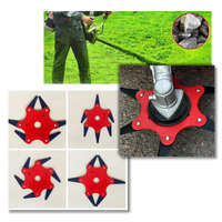 Robust brush cutter head with 6 steel blades – TrimmBlade