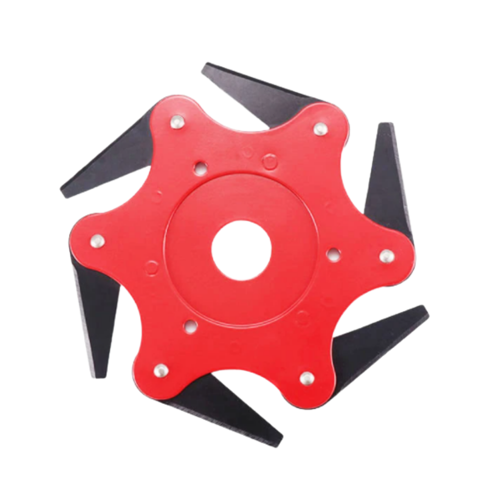 Robust brush cutter head with 6 steel blades – TrimmBlade