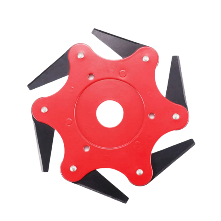 Robust brush cutter head with 6 steel blades – TrimmBlade