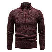 Knitted Sweater for Men with Half Zipper – Cedric