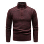 Strickpullover für Herren mit halbem Reißverschluss – Cedric