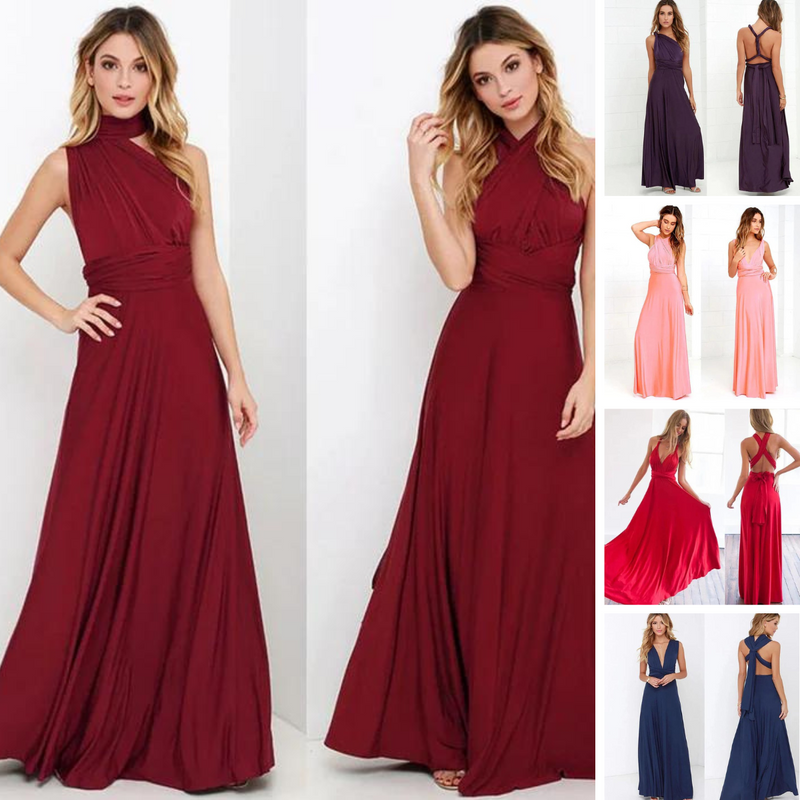 Versatile Elastic Wrap Dress - Denise