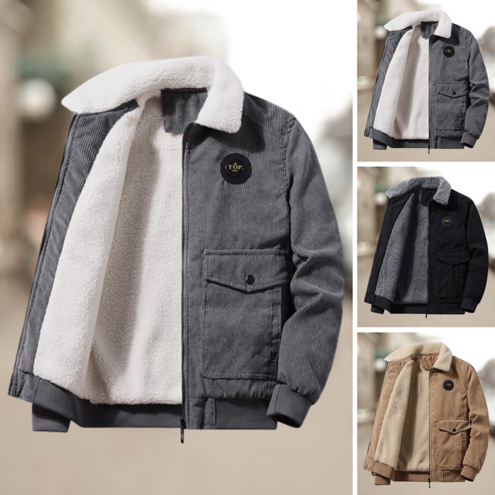 Chaqueta de pana para hombre con forro de forro polar – Elias