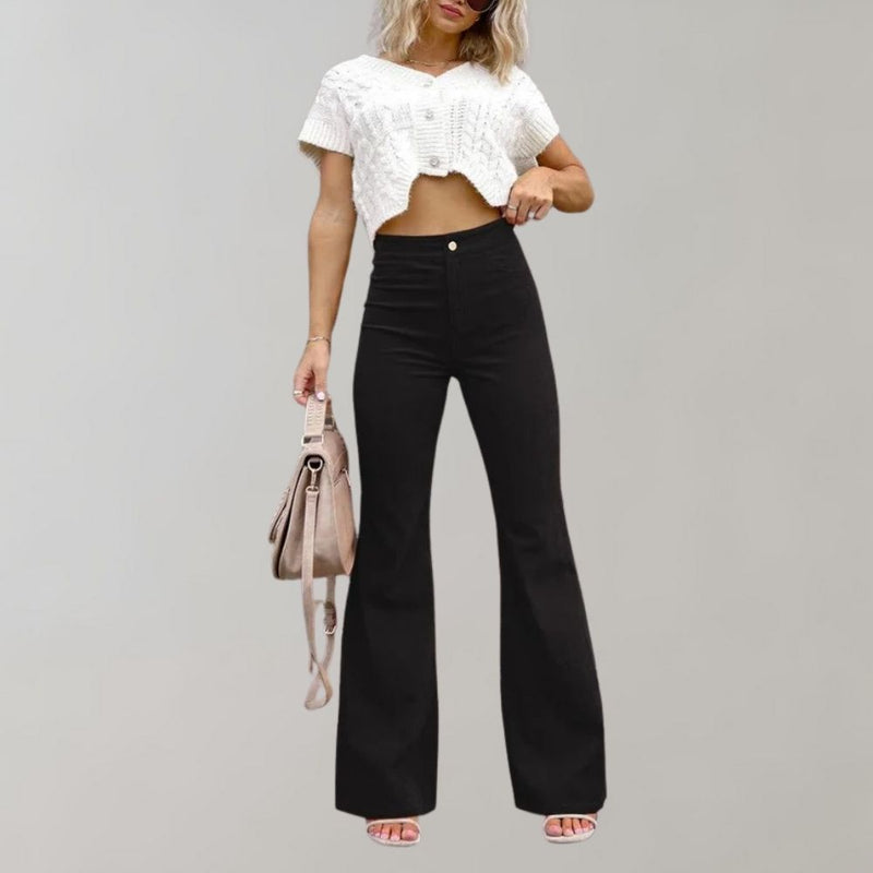 Trendy Cord Pants with Flare – Valerie