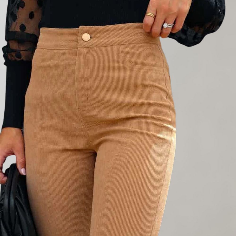 Trendy Cord Pants with Flare – Valerie