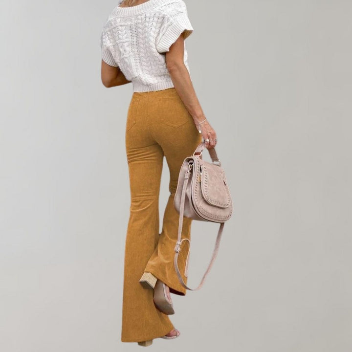Trendy Cord Pants with Flare – Valerie