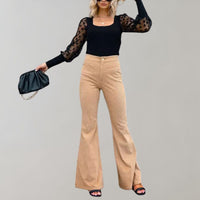 Trendy Cord Pants with Flare – Valerie