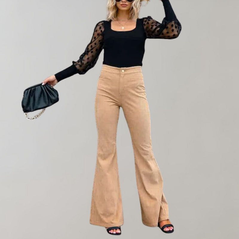 Trendy Cord Pants with Flare – Valerie