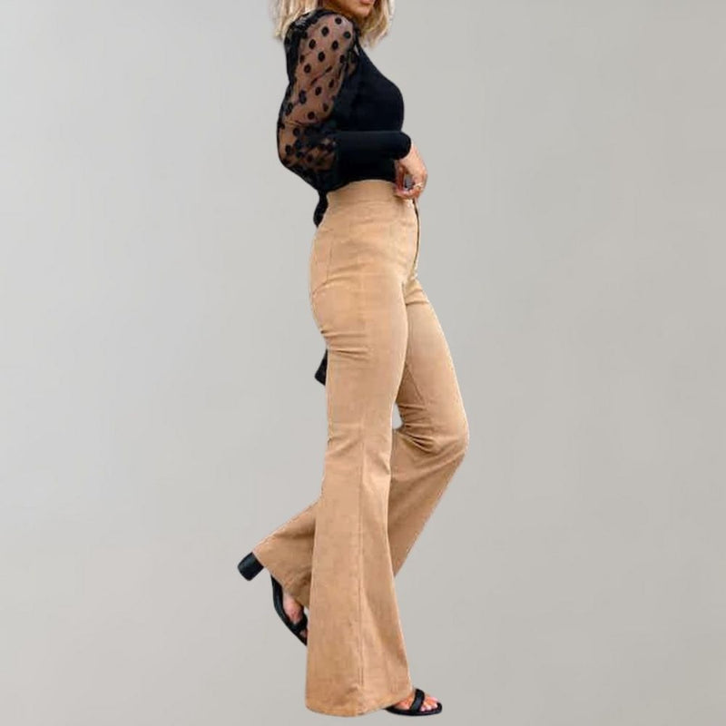 Trendy Cord Pants with Flare – Valerie