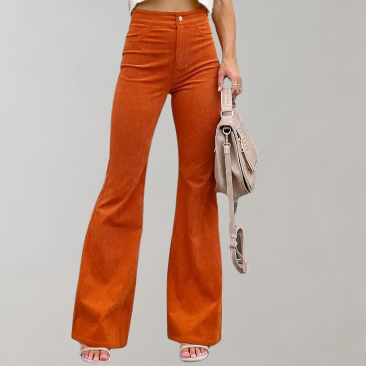 Trendy Cord Pants with Flare – Valerie