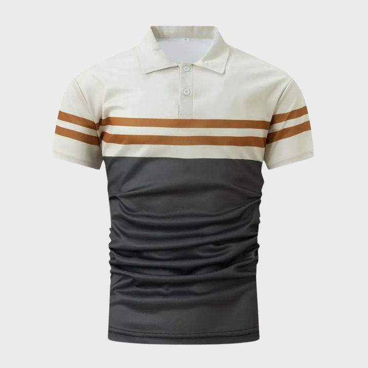 Stribet herre poloshirt – Mauro