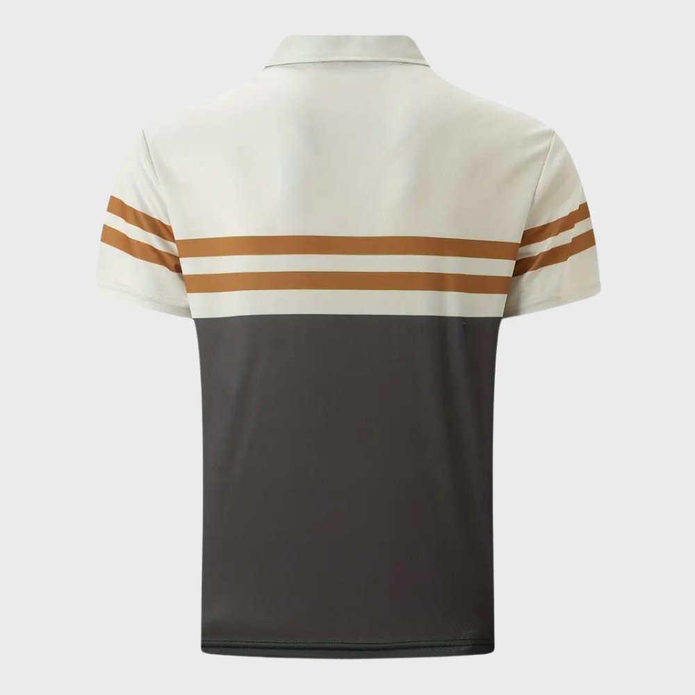 Stribet herre poloshirt – Mauro