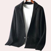 Men's jacket made of 100% wool with notch lapel and welt pockets – Ewan