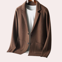 Men's jacket made of 100% wool with notch lapel and welt pockets – Ewan