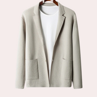 Men's jacket made of 100% wool with notch lapel and welt pockets – Ewan