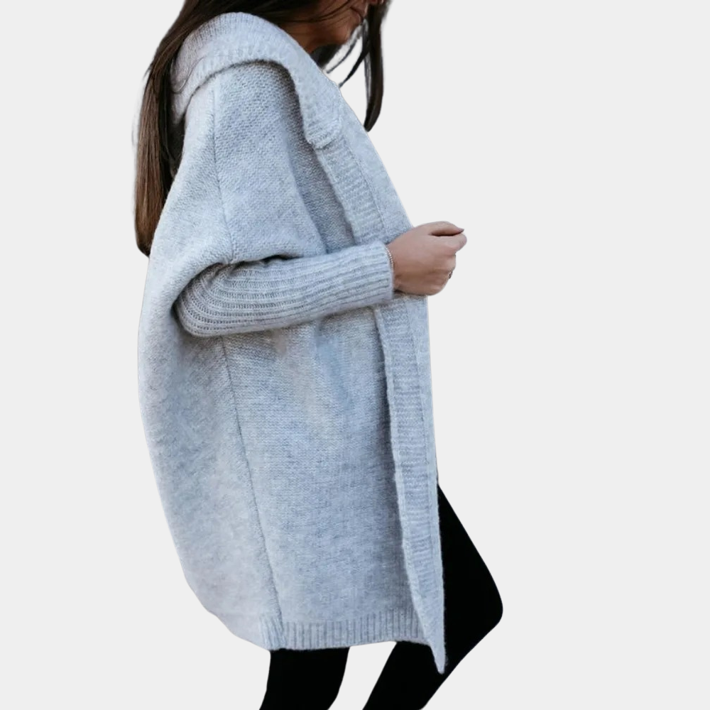 Strickjacke für Damen mit Kapuze – Mireille