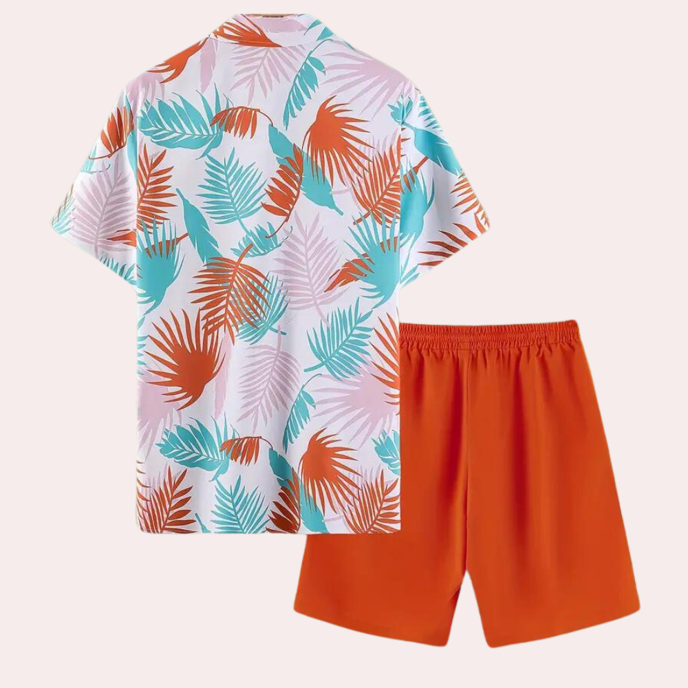 Traje de verano hawaiano de dos piezas para hombre – Kairos