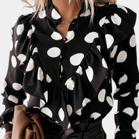 Polka Dot Ruffle Blouse with Flowing Cut – Tabea