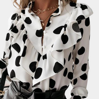 Polka Dot Ruffle Blouse with Flowing Cut – Tabea