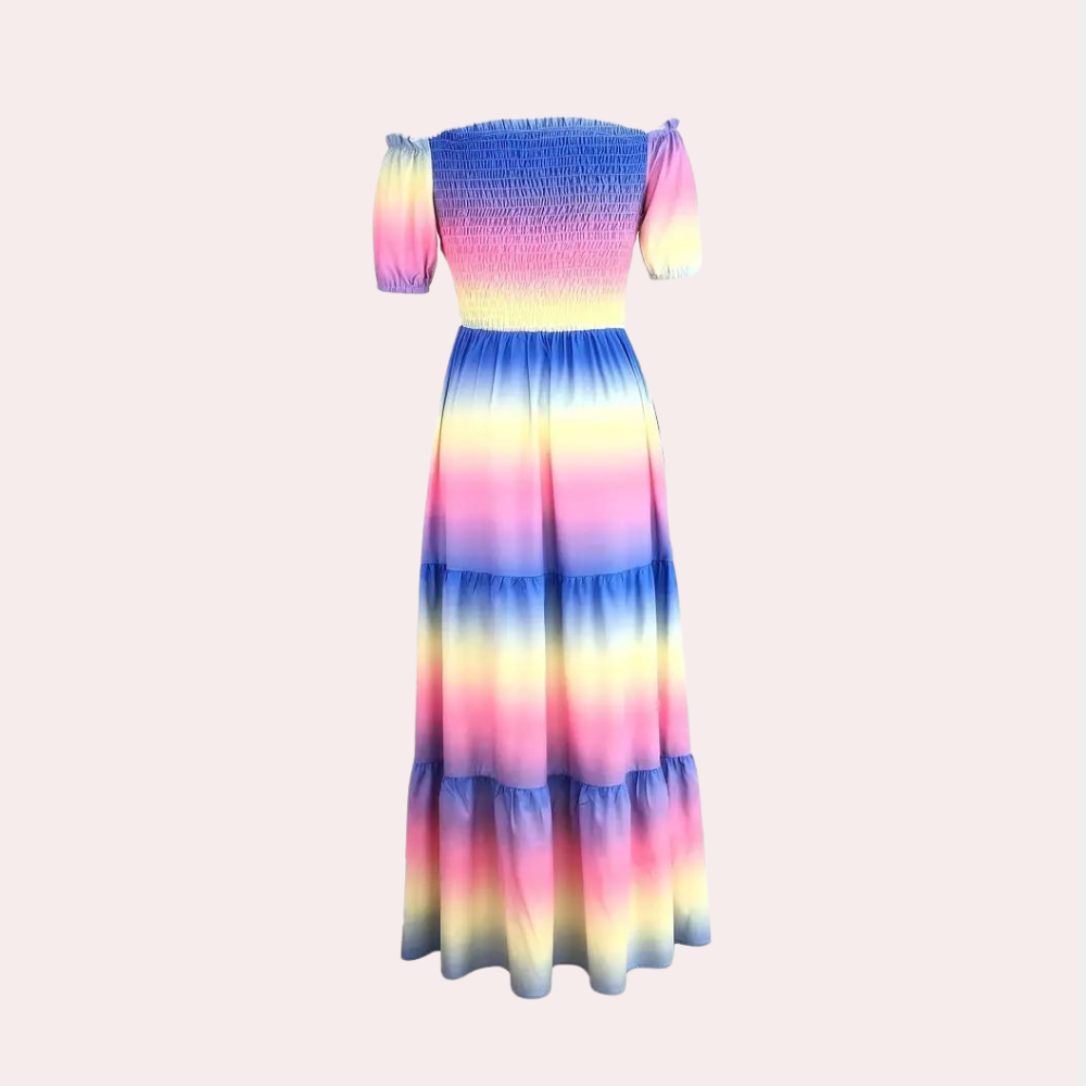 Off-Shoulder Layered Summer Dress – Noémie