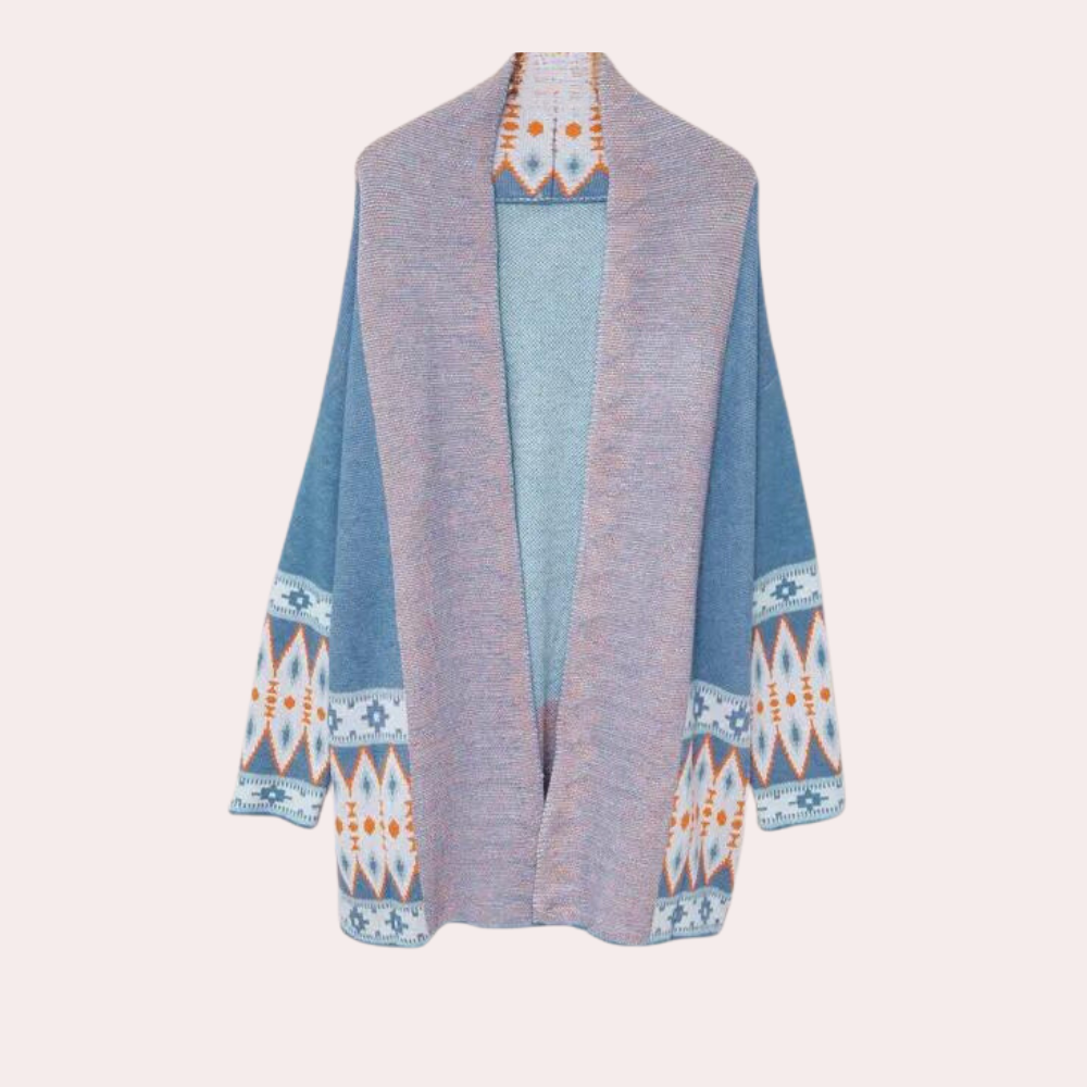 Damen Boho Strickcardigan aus weichem Material – Selina