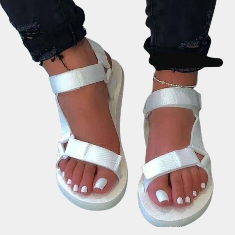 Farvenblok damesandaler med komfortsål – Chloé