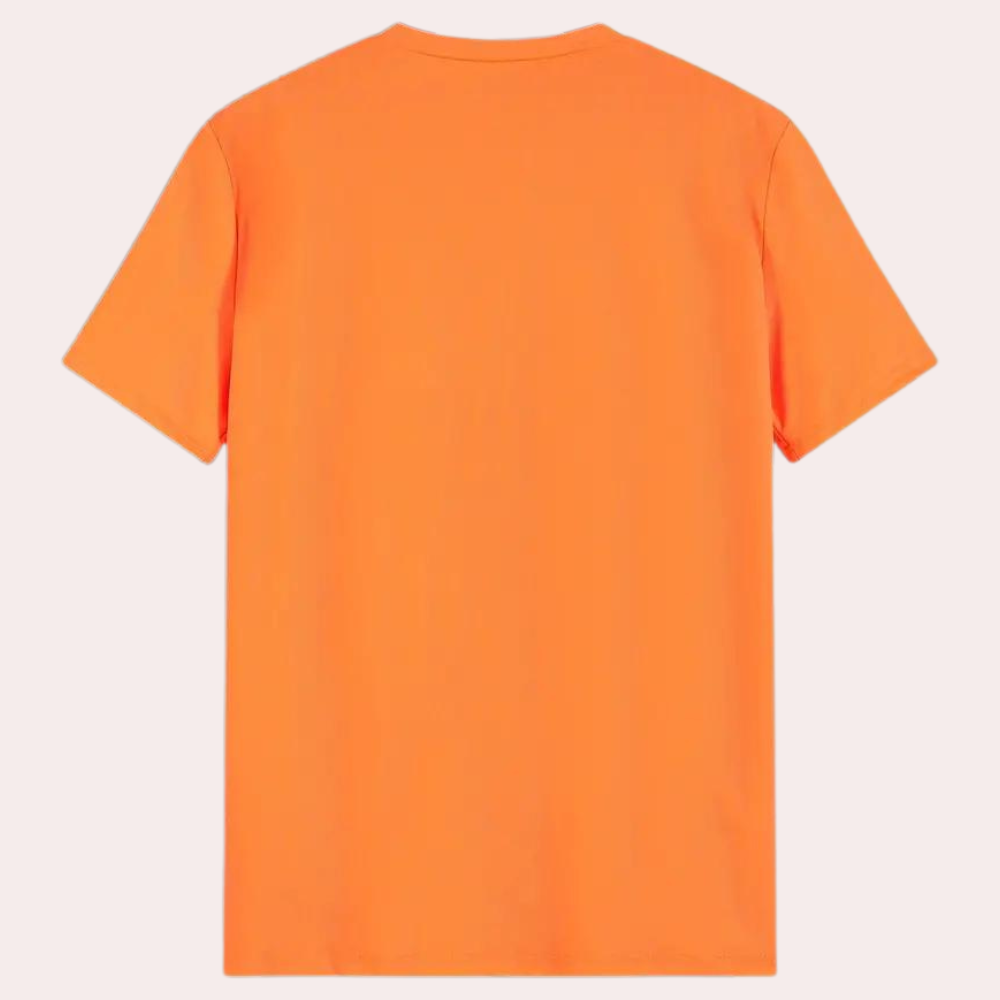 Oranje herre T-shirt med rund hals – Jaron