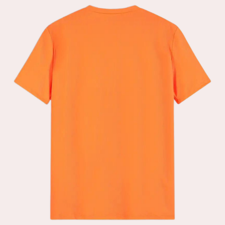 Oranje herre T-shirt med rund hals – Jaron