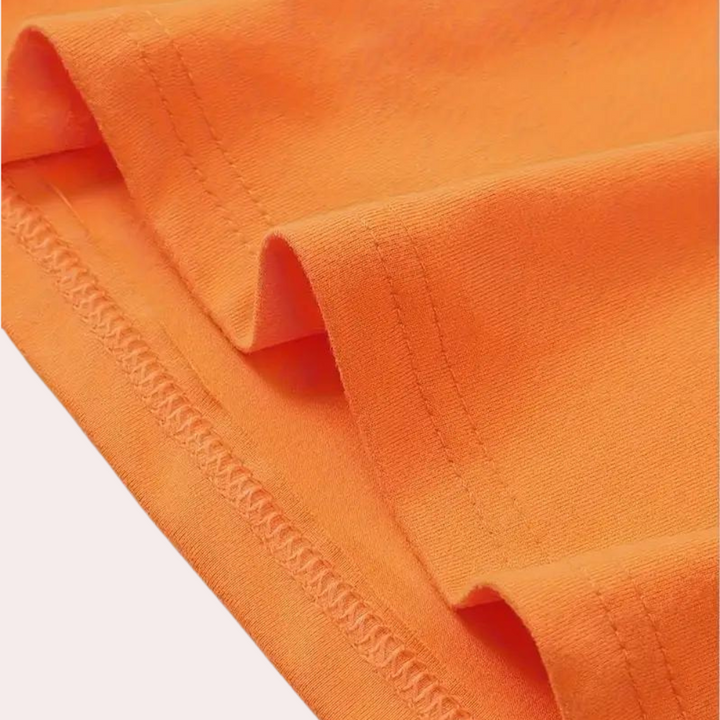 Oranje herre T-shirt med rund hals – Jaron