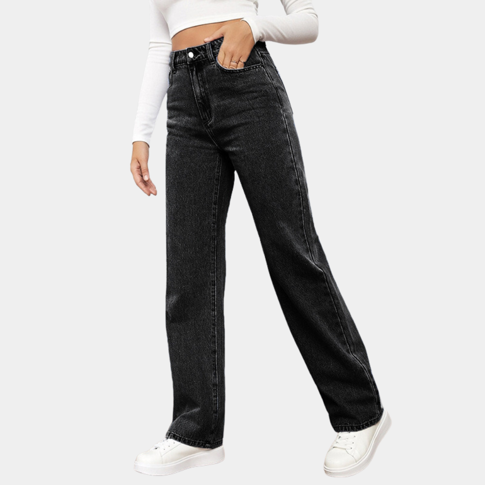 Jeans holgados de talle alto para mujer – Elara