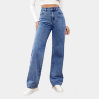 Jeans holgados de talle alto para mujer – Elara