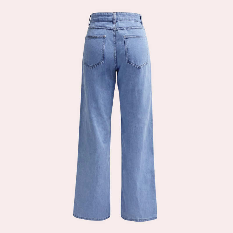 Jeans holgados de talle alto para mujer – Elara