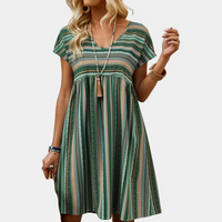 Vestido de verano a rayas de tela suave – Linae
