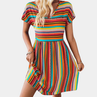 Vestido de verano a rayas de tela suave – Linae