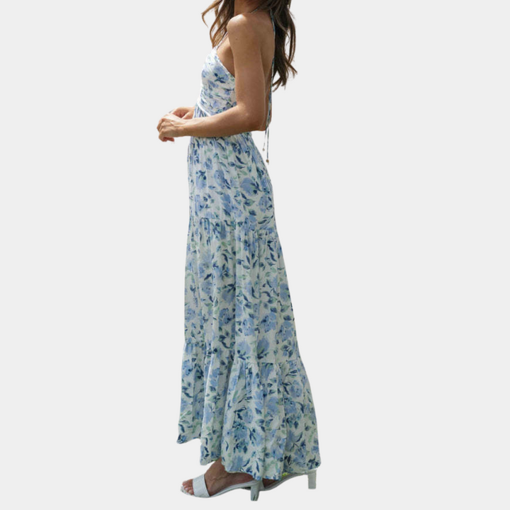 Long summer dress with halter neck – Soraya