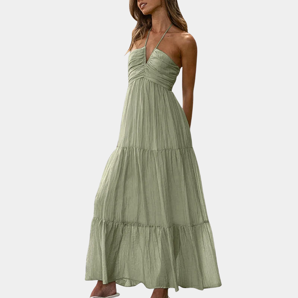 Long summer dress with halter neck – Soraya
