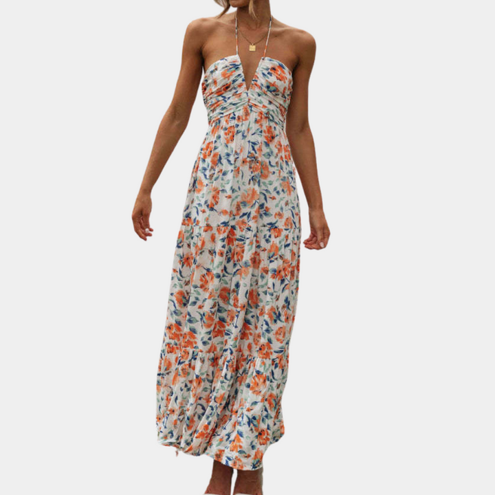 Long summer dress with halter neck – Soraya
