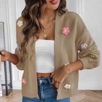 Chaqueta de punto para mujer con flores 3D – Maribel