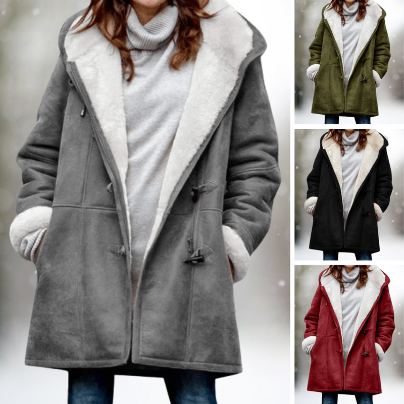 Stylish Women's Suede Fleece Jacket - Camilla