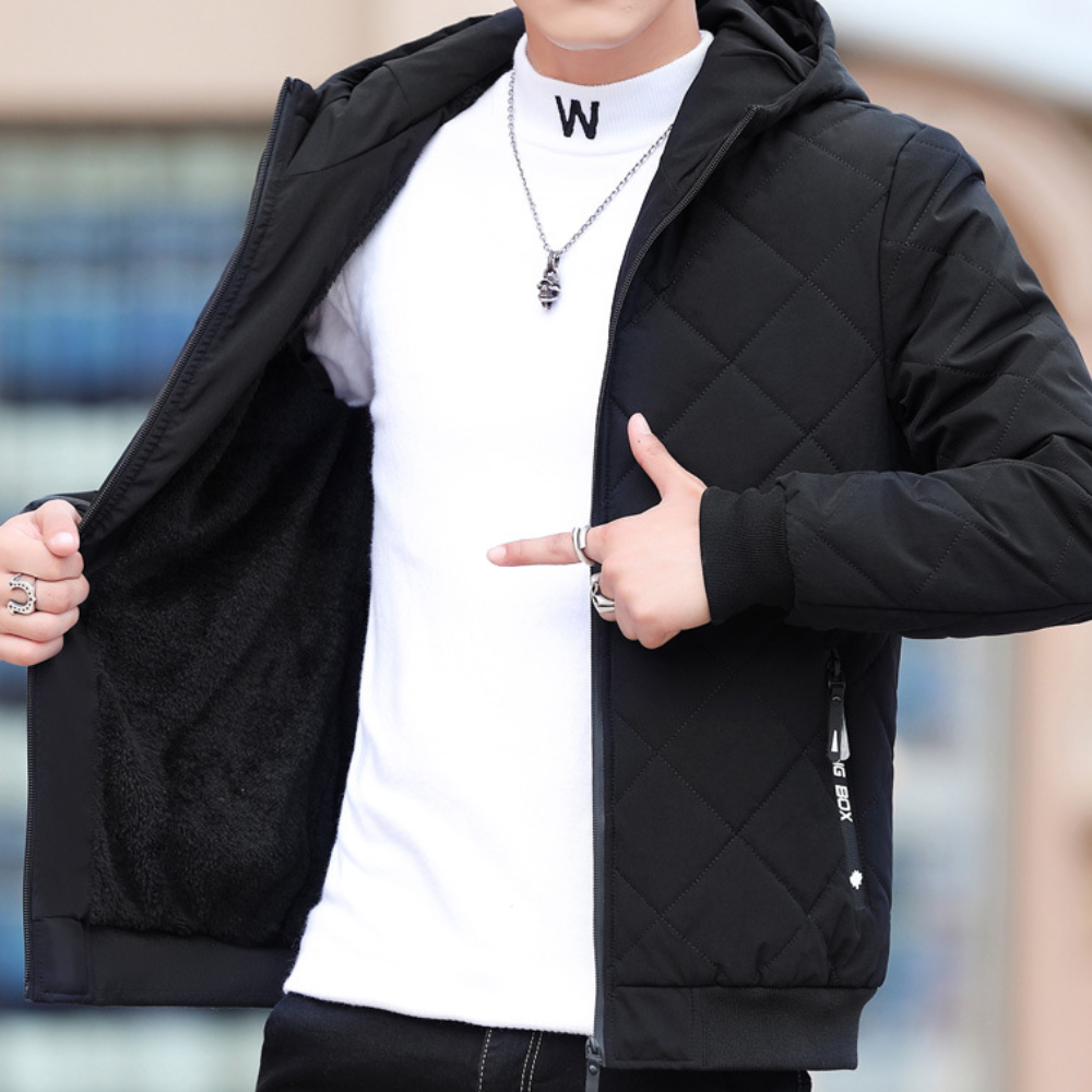 Padded Men's Jacket with Hood – Dario