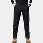 Schwarze Herren-Chinohose, Baumwolle, elegant, lässig, Taschen, modisch, bequem.