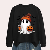 Women's Halloween Sweatshirt with Ghost Print – Liora