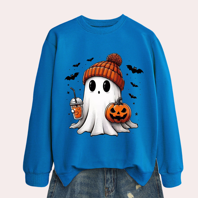 Women's Halloween Sweatshirt with Ghost Print – Liora