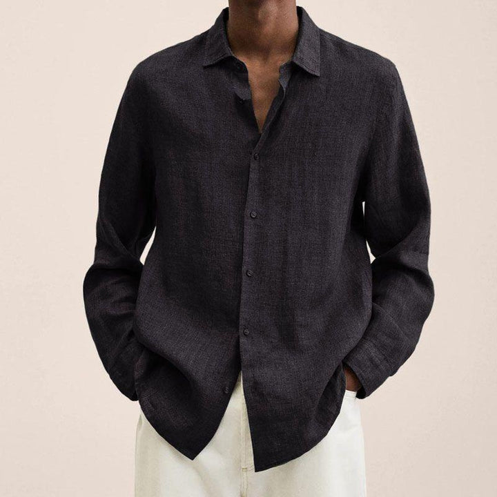 Camisa de lino para hombre con mangas largas – Finn