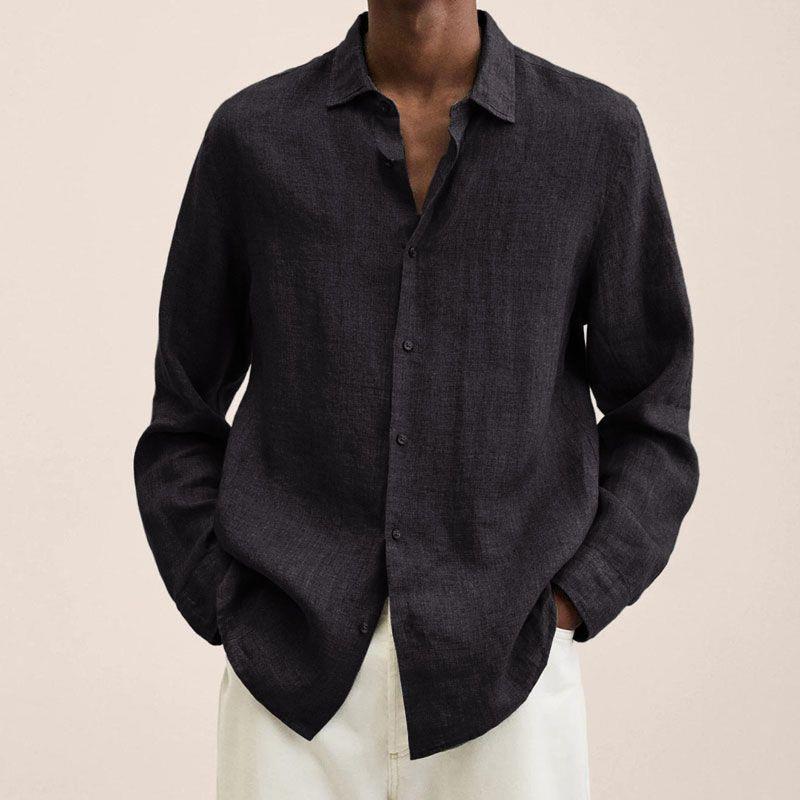 Camisa de lino para hombre con mangas largas – Finn