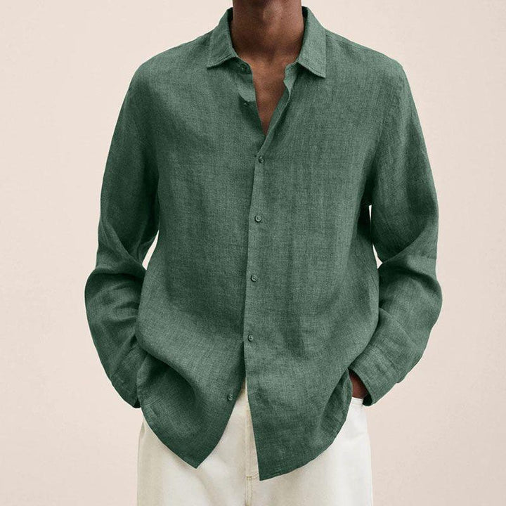 Camisa de lino para hombre con mangas largas – Finn